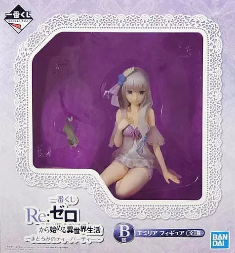 BANDAI Ichiban Kuji Re Zero Slumber Party Emilia Prize B Figure JAPAN OFFICIAL For Discount