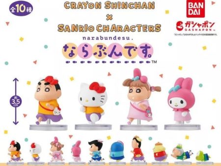 Narabundesu Crayon Shin Chan x Sanrio Characters Complete Set Figure Capsule Toy Online now