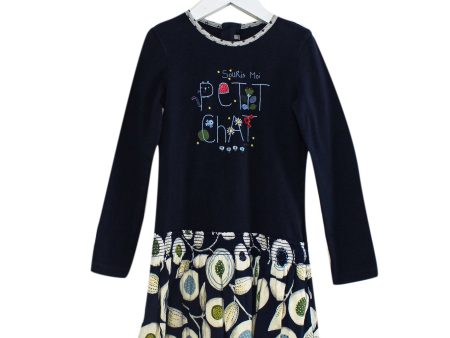 Catimini Long Sleeve Dress 5T (110cm) Fashion